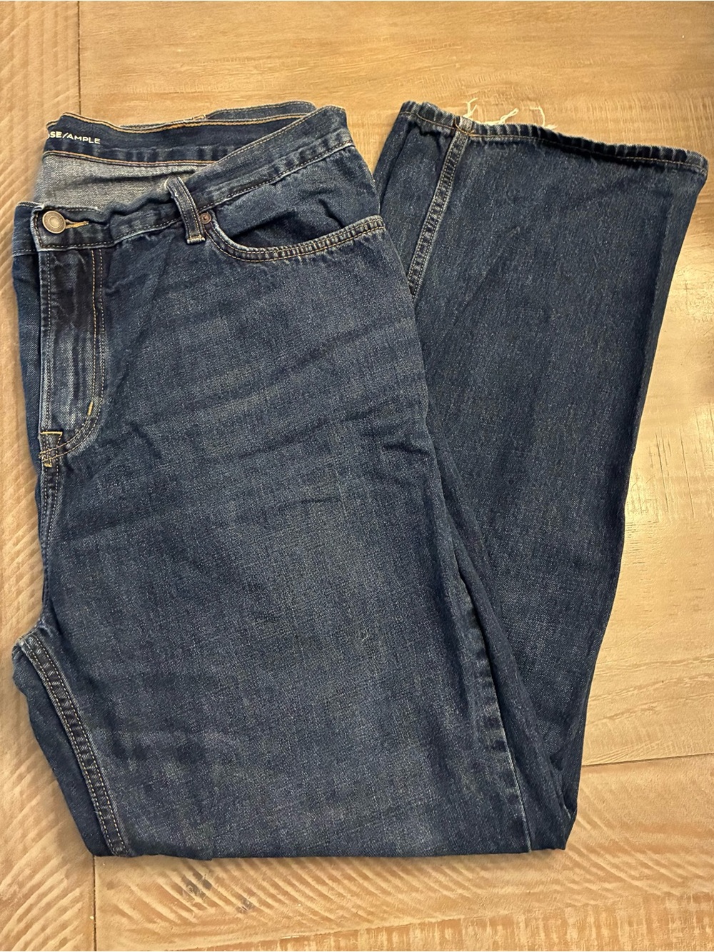 Men’s Old Navy Loose Ample Dark Wash Straight-Leg Jeans 40x32
